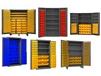 HEAVY DUTY ALL-WELDED BIN &amp; SHELF 14 GA. STEEL STORAGE CABINETS