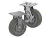 CASTERDEPOT TOP PLATE CASTERS - THERMO-RUBBER WHEEL - CAPACITIES UP TO 600 LBS.