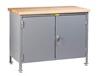 12 GAUGE WORK CENTER CABINET WITH BUTCHER BLOCK TOP