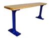 CAST IRON PEDESTAL LOCKER ROOM BENCH - 330