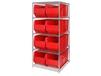 CHROME WIRE SHELVING UNITS WITH HULK CONTAINERS