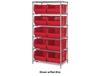 CHROME WIRE SHELVING UNITS WITH HULK CONTAINERS