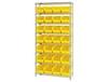 CHROME WIRE SHELVING UNITS WITH ULTRA BINS