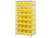 CHROME WIRE SHELVING UNITS WITH HULK CONTAINERS