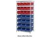 CHROME WIRE SHELVING UNITS WITH HULK CONTAINERS