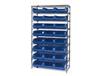 CHROME WIRE SHELVING UNITS WITH MAGNUM BINS