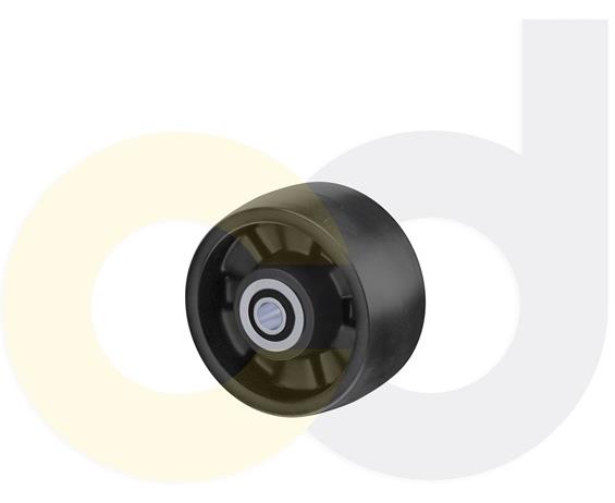 ZINC PLATED CASTERS - GLASS-FILLED NYLON WHEELS