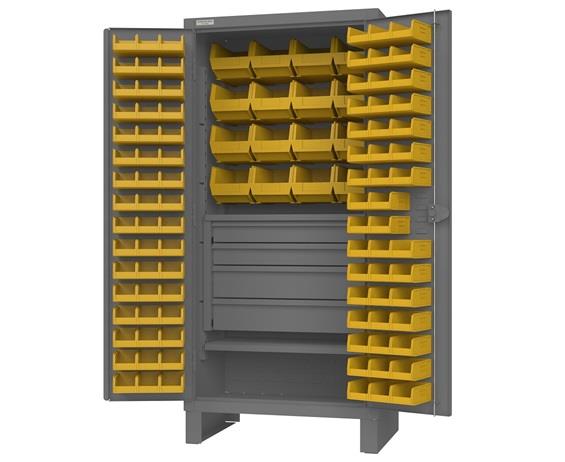 EXTRA HEAVY DUTY CABINET WITH HOOK-ON-BINS&#174;, SHELVES &amp; DRAWERS