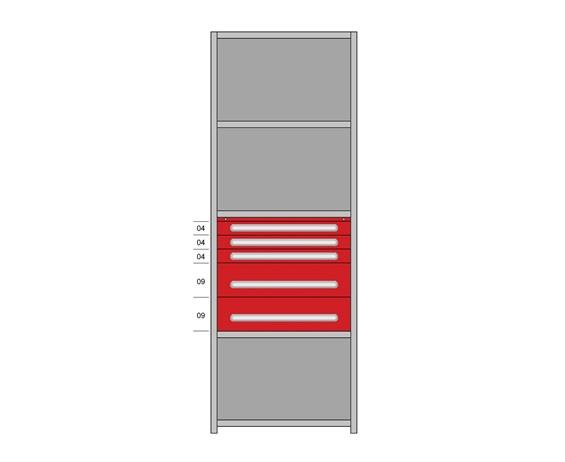 MODULAR DRAWERS FOR 36" WIDE LYON INDUSTRIAL CLIP SHELVING