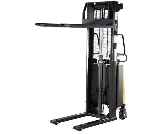 DOUBLE MAST STACKER WITH POWER LIFT
