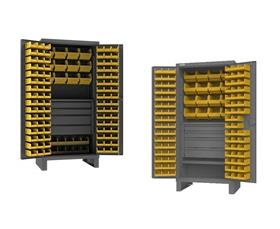 EXTRA HEAVY DUTY CABINET WITH HOOK-ON-BINS&#174;, SHELVES &amp; DRAWERS