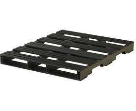 STOCKED PLASTIC PALLETS