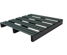 STOCKED PLASTIC PALLETS