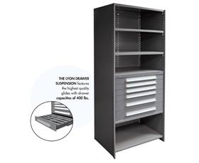 MODULAR DRAWERS FOR 36&quot; WIDE LYON INDUSTRIAL CLIP SHELVING