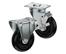 CASTERDEPOT TOP PLATE CASTERS - POLYOLEFIN WHEEL - CAPACITIES UP TO 325 LBS.