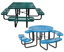 EXPANDED METAL 46" ROUND & SQUARE TABLES