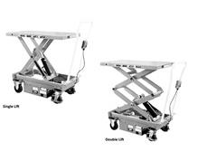 STAINLESS STEEL SINGLE & DOUBLE PORTABLE LIFT TABLE